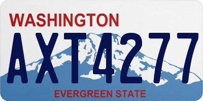WA license plate AXT4277