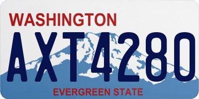 WA license plate AXT4280