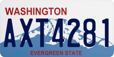 WA license plate AXT4281