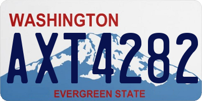WA license plate AXT4282
