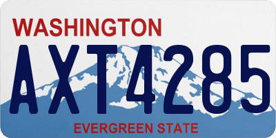 WA license plate AXT4285