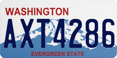 WA license plate AXT4286