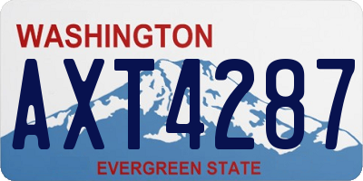 WA license plate AXT4287