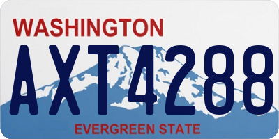 WA license plate AXT4288
