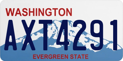 WA license plate AXT4291