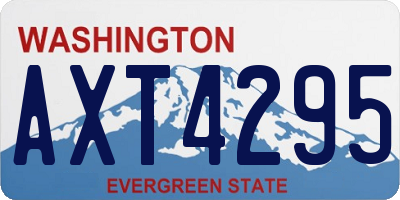 WA license plate AXT4295
