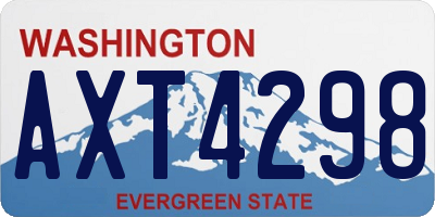 WA license plate AXT4298