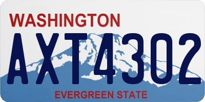 WA license plate AXT4302