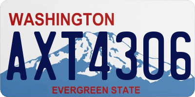 WA license plate AXT4306