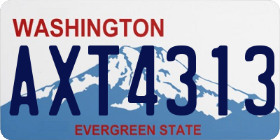 WA license plate AXT4313