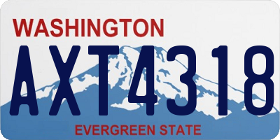 WA license plate AXT4318