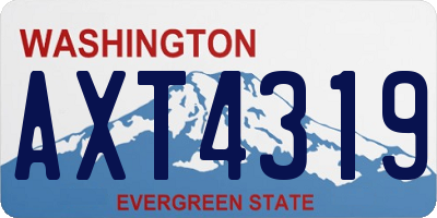 WA license plate AXT4319