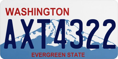 WA license plate AXT4322