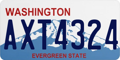 WA license plate AXT4324