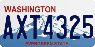 WA license plate AXT4325