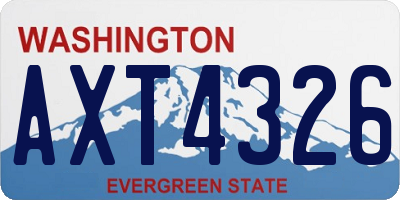 WA license plate AXT4326