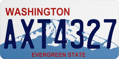 WA license plate AXT4327
