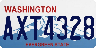 WA license plate AXT4328