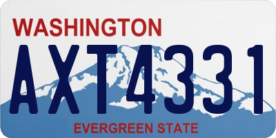 WA license plate AXT4331