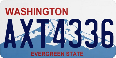 WA license plate AXT4336