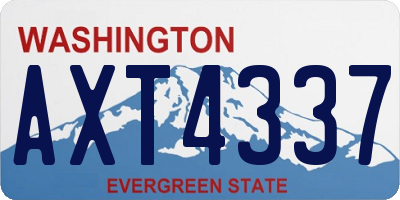 WA license plate AXT4337