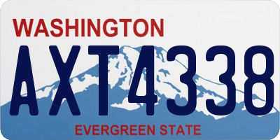WA license plate AXT4338