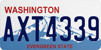 WA license plate AXT4339