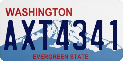 WA license plate AXT4341