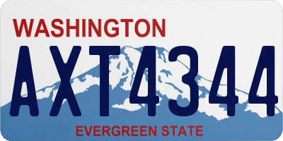 WA license plate AXT4344