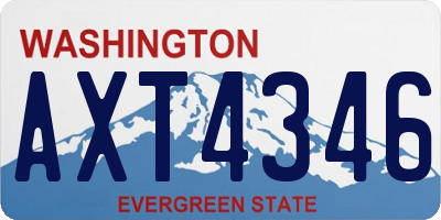 WA license plate AXT4346
