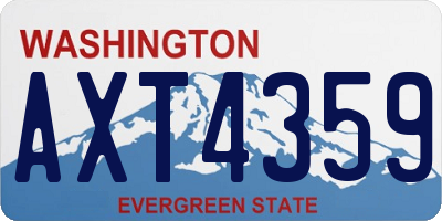 WA license plate AXT4359