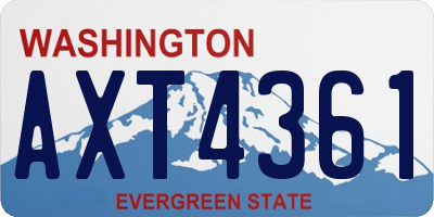 WA license plate AXT4361