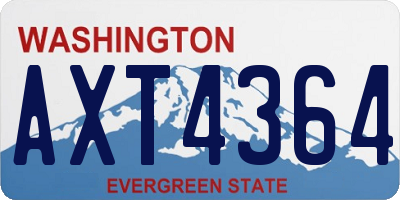 WA license plate AXT4364