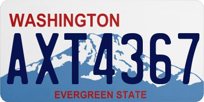 WA license plate AXT4367