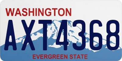 WA license plate AXT4368