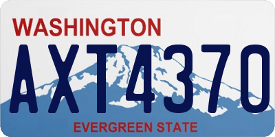 WA license plate AXT4370