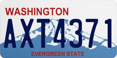 WA license plate AXT4371