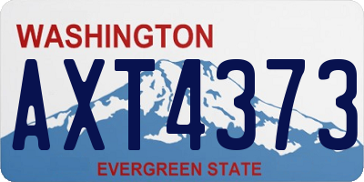 WA license plate AXT4373
