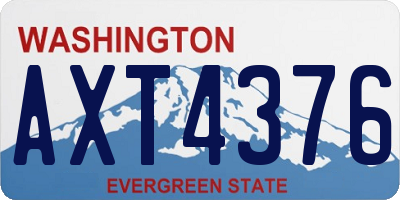 WA license plate AXT4376