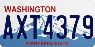 WA license plate AXT4379