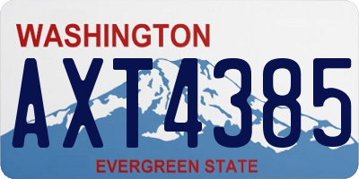 WA license plate AXT4385