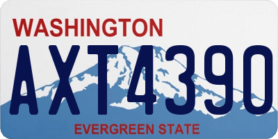 WA license plate AXT4390