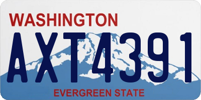 WA license plate AXT4391