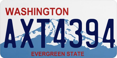 WA license plate AXT4394