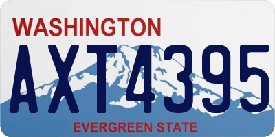 WA license plate AXT4395