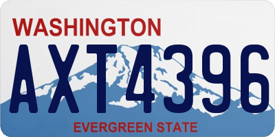WA license plate AXT4396