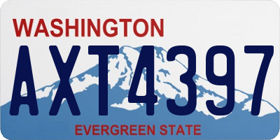 WA license plate AXT4397