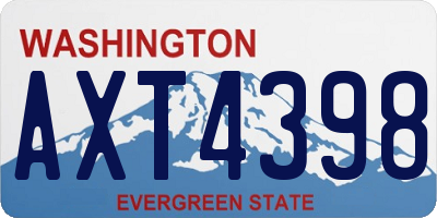 WA license plate AXT4398