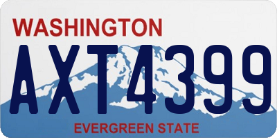 WA license plate AXT4399