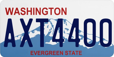 WA license plate AXT4400